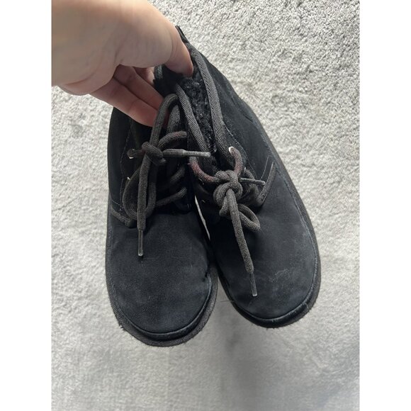 Kids UGG Neumel II Ankle Boots - Black Suede, Size 1 US [1017320K] Snow Winter - Picture 4 of 9
